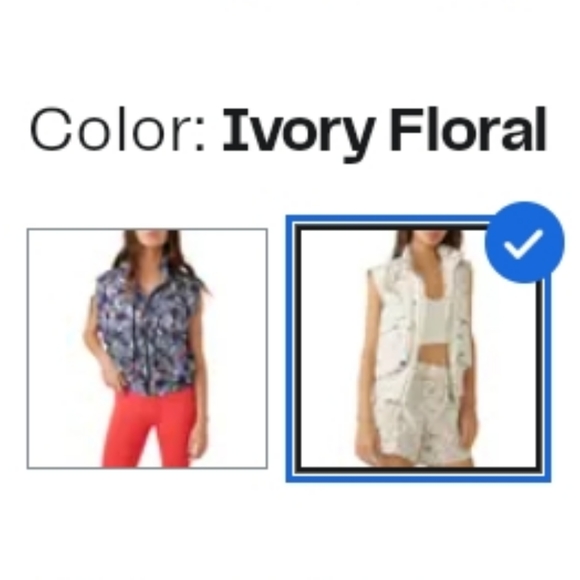 Free People-" Off the Grid Printed Vest" (Ivory Floral)-L - Picture 6 of 8